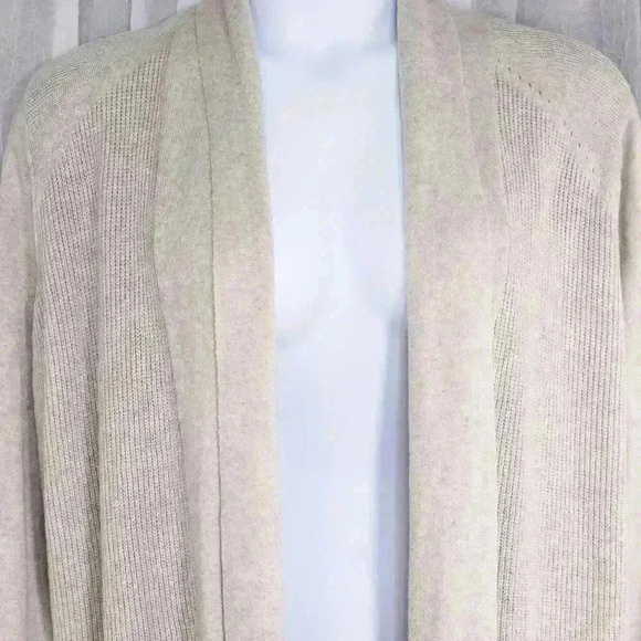 Evolution by Cyrus XXL Tan collared open front cardigan duster sweater - Picture 2 of 13